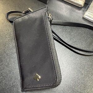 Kate Spade Black Phone Holster with Gold Detail